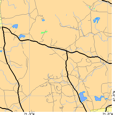 Zip code 03084 close-up map