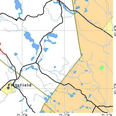 Zip code 03225 close-up map