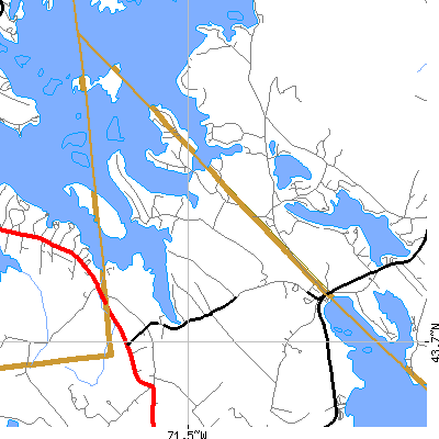 Zip code 03226 close-up map