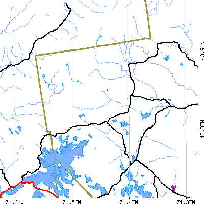 Zip code 03227 close-up map