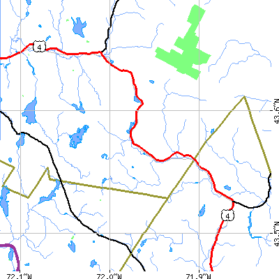 Zip code 03240 close-up map