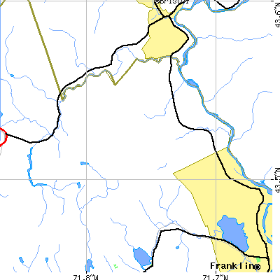 Zip code 03243 close-up map