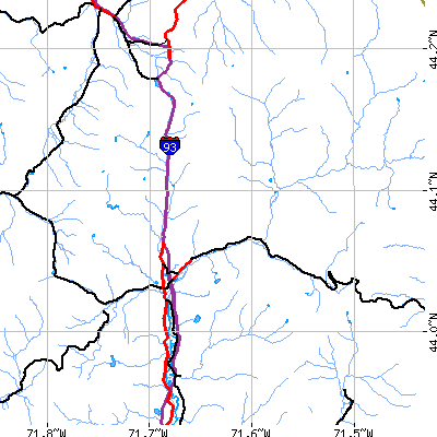 Zip code 03251 close-up map
