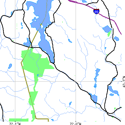 Zip code 03255 close-up map