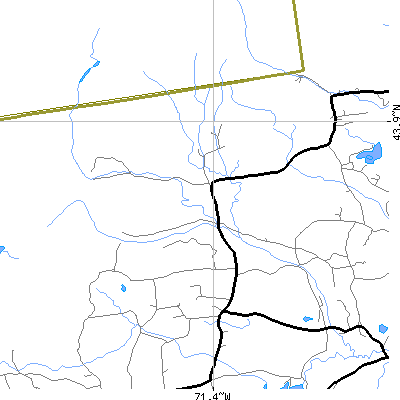 Zip code 03259 close-up map