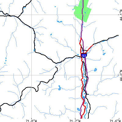 Zip code 03262 close-up map