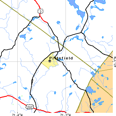 Zip code 03263 close-up map