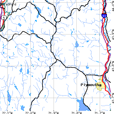 Zip code 03266 close-up map