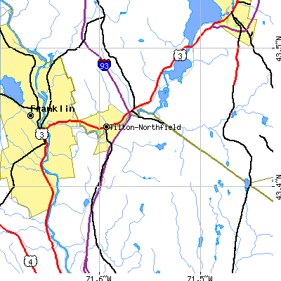 Zip code 03276 close-up map