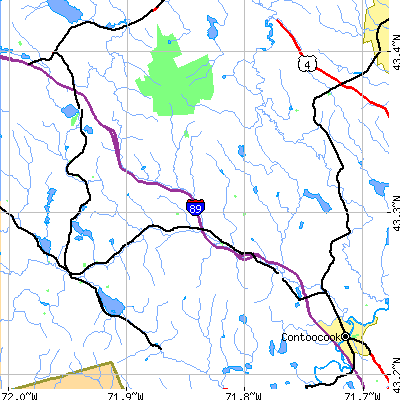 Zip code 03278 close-up map