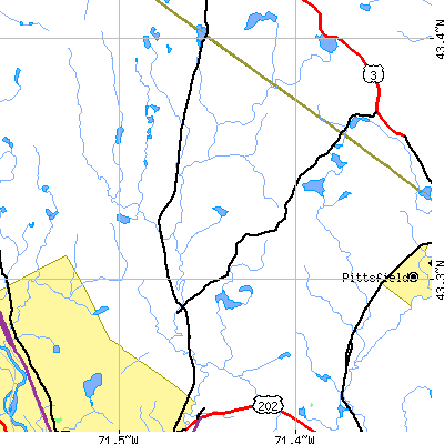 Zip code 03307 close-up map