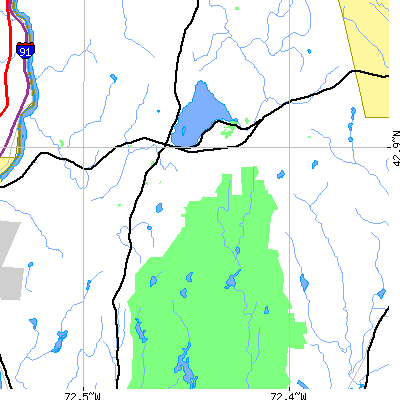 Zip code 03443 close-up map