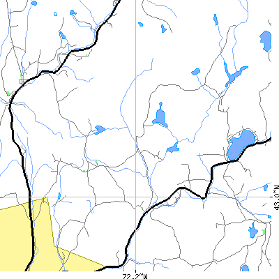 Zip code 03445 close-up map