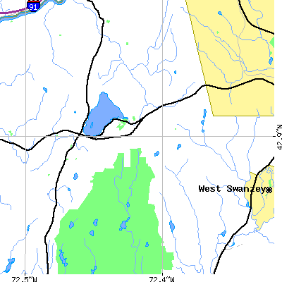 Zip code 03462 close-up map