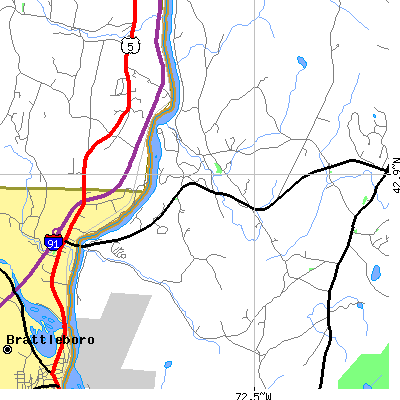 Zip code 03466 close-up map