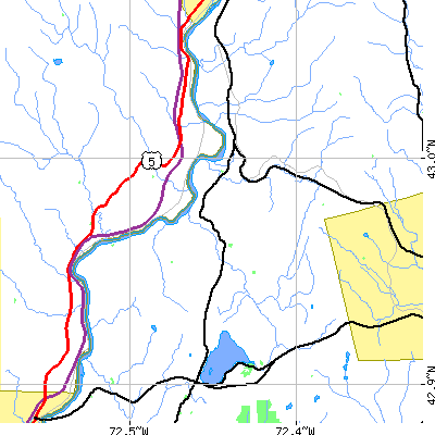 Zip code 03467 close-up map
