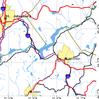 Zip code 03561 close-up map