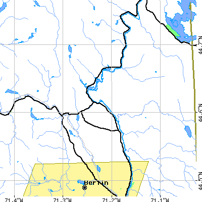 Zip code 03588 close-up map