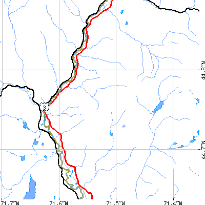 Zip code 03590 close-up map