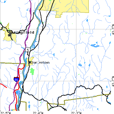 Zip code 03603 close-up map