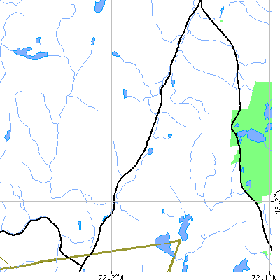 Zip code 03605 close-up map