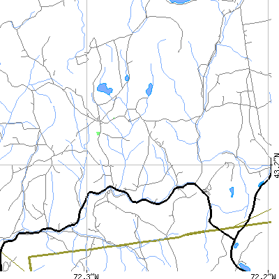 Zip code 03607 close-up map