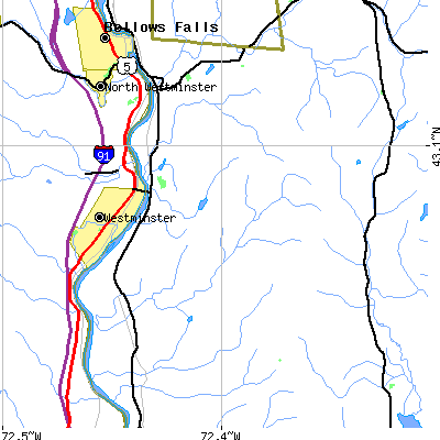 Zip code 03608 close-up map