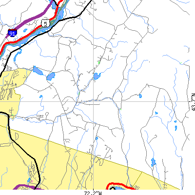 Zip code 03750 close-up map