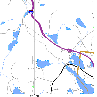 Zip code 03751 close-up map