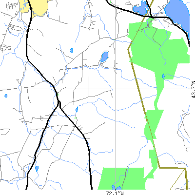 Zip code 03752 close-up map