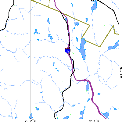 Zip code 03753 close-up map