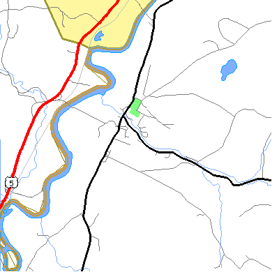 Zip code 03765 close-up map