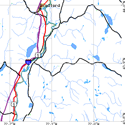 Zip code 03777 close-up map