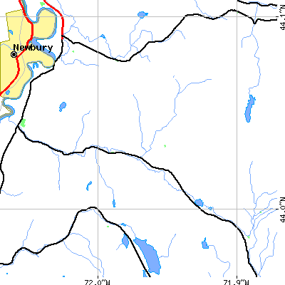 Zip code 03780 close-up map