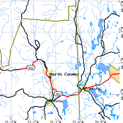 Zip code 03813 close-up map