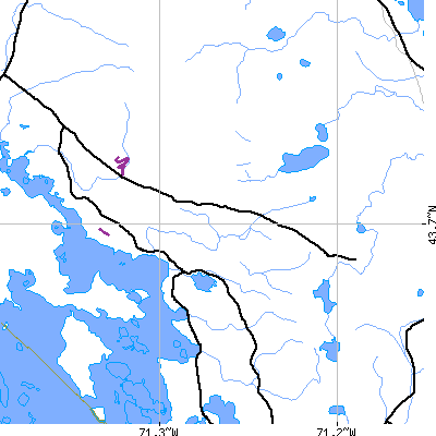Zip code 03816 close-up map