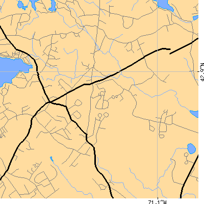 Zip code 03826 close-up map