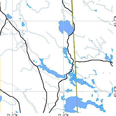Zip code 03830 close-up map