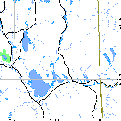 Zip code 03836 close-up map