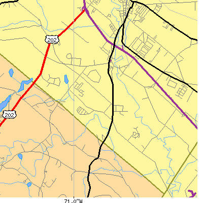 Zip code 03839 close-up map