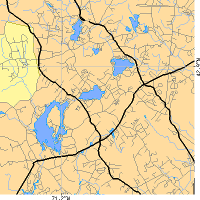 Zip code 03841 close-up map