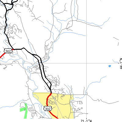 Zip code 03845 close-up map
