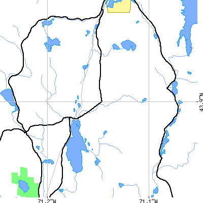 Zip code 03849 close-up map