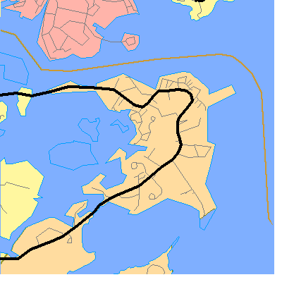 Zip code 03854 close-up map
