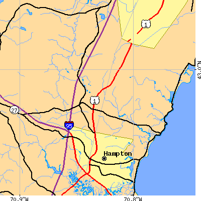 Zip code 03862 close-up map