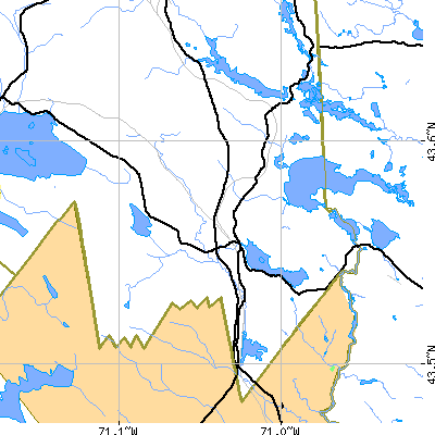 Zip code 03872 close-up map
