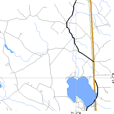 Zip code 03882 close-up map