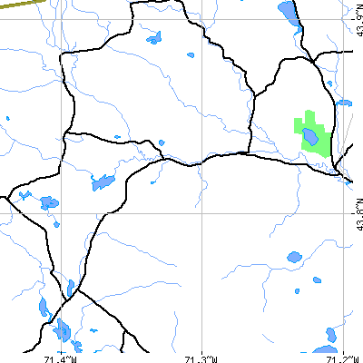 Zip code 03883 close-up map
