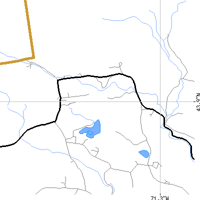 Zip code 03897 close-up map