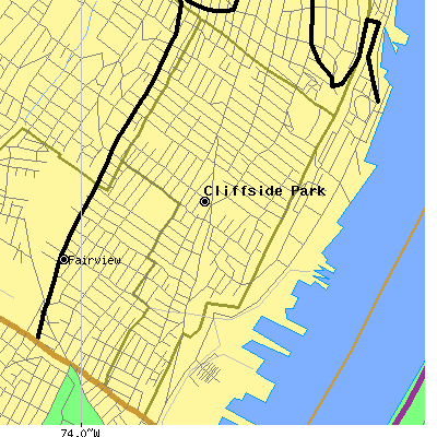 Zip code 07010 close-up map